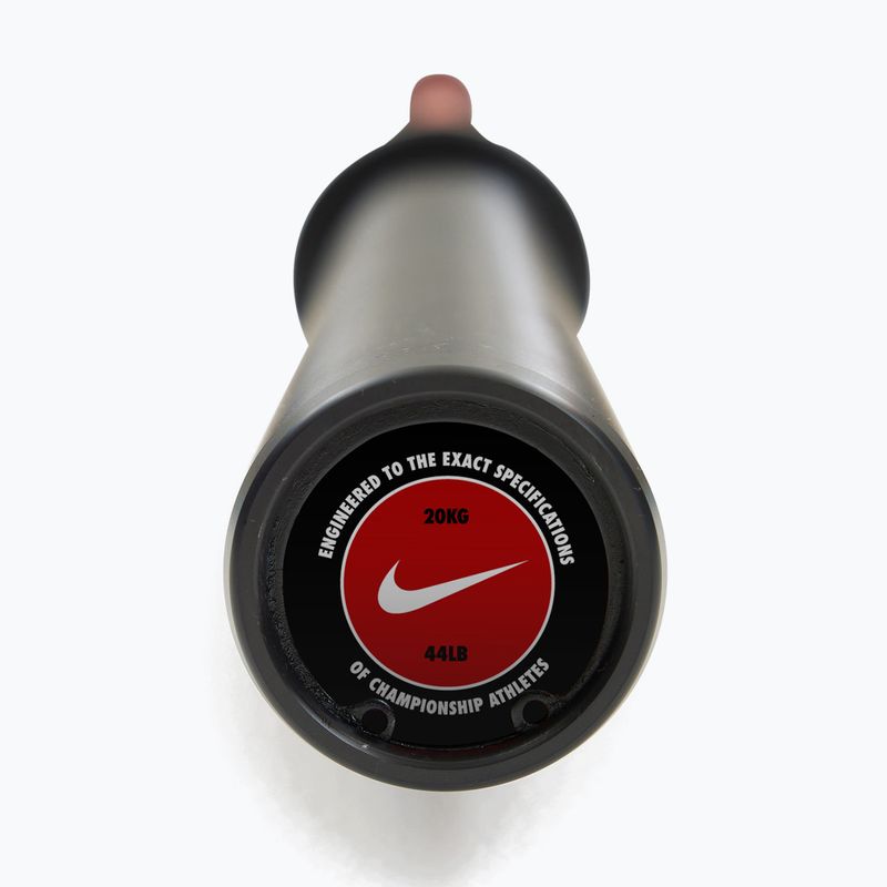 Gerade Langhantelstange Nike Strength Coated Premium Barbell red swoosh 4