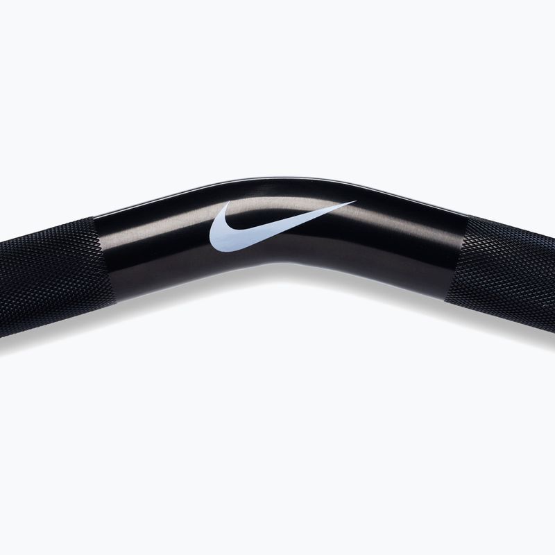 Gebogene Stange Nike Strength Curl Bar black swoosh 9