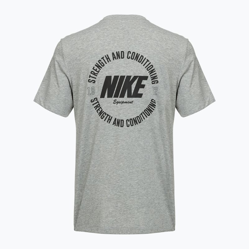 Trainings-T-Shirt Herren Nike Strength S&C Dri-Fit heather grey/black 2