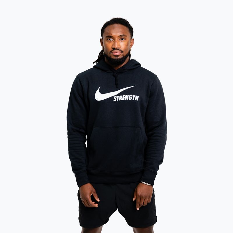 Herrenpullover Nike Strength Hoodie black/white