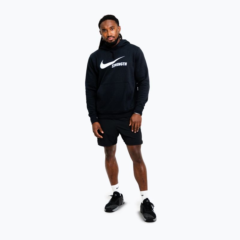 Herrenpullover Nike Strength Hoodie black/white 2