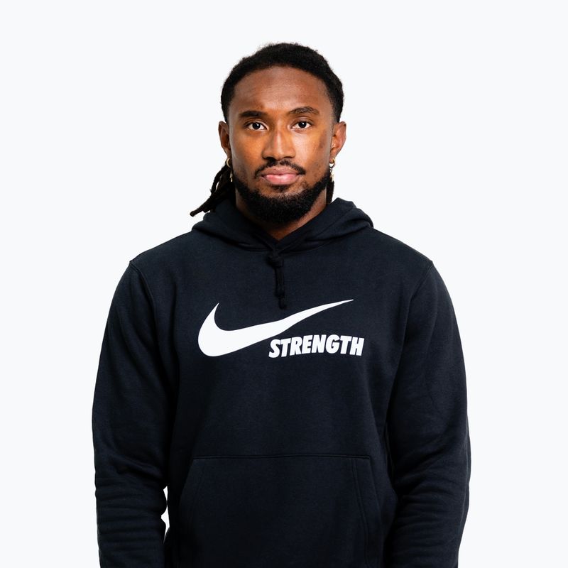 Herrenpullover Nike Strength Hoodie black/white 4