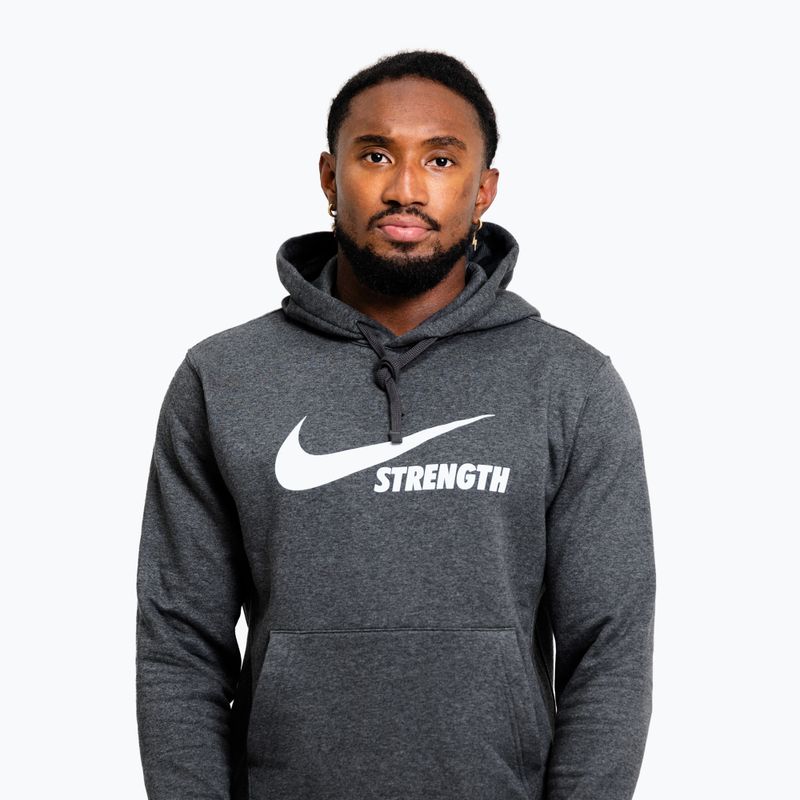 Herrenpullover Nike Strength Hoodie charcoal/white 4