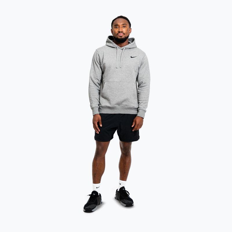 Herrenpullover Nike Strength S&C Hoodie heather grey/black 2
