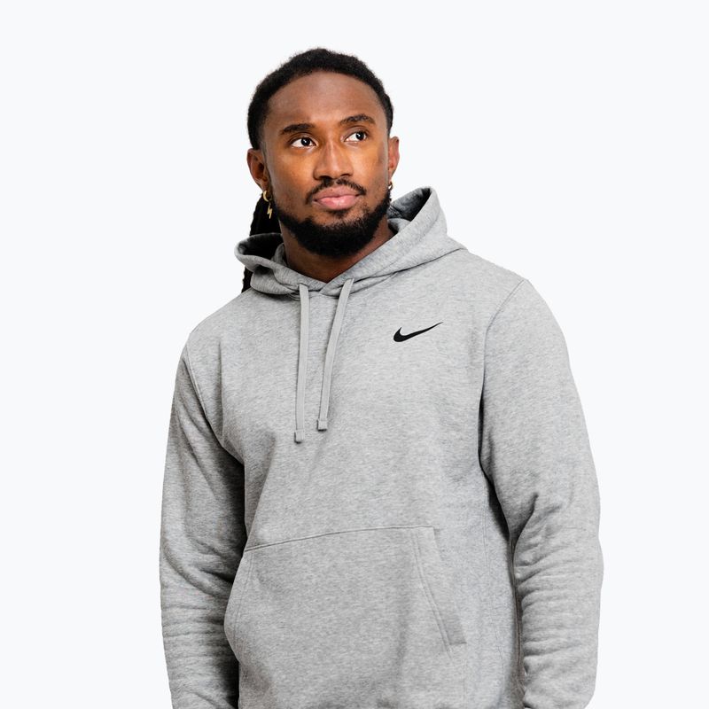 Herrenpullover Nike Strength S&C Hoodie heather grey/black 4