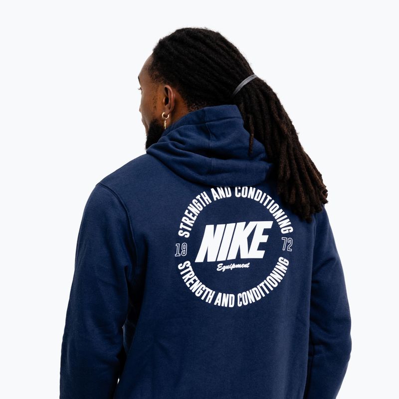 Herrenpullover Nike Strength S&C Hoodie navy/white 5