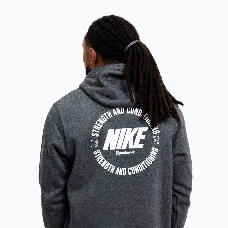 Herrenpullover Nike Strength S&C Hoodie charcoal/white 5