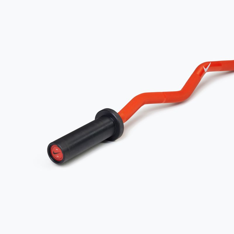 Gebogene Curlstange Nike Strength Shield Curl Bar orange 2