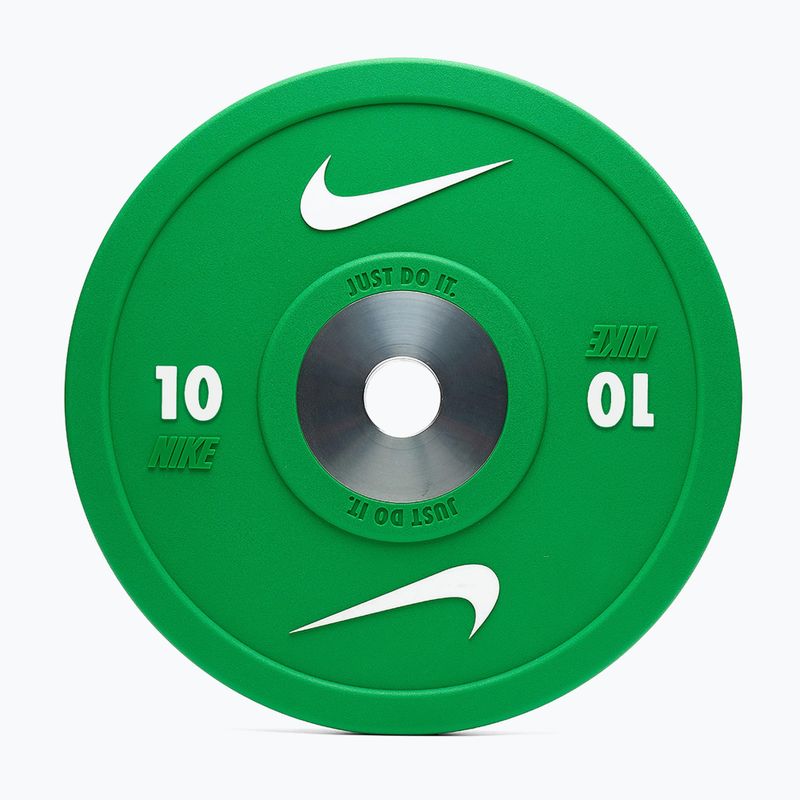 Bumper-Gewichte Nike Strength Pro Urethane Bumper Plates 10 kg green/white