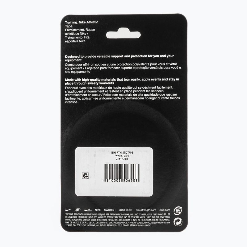 Kohäsiver elastischer Verband Nike Strenght Athletic Tape white/grey 2
