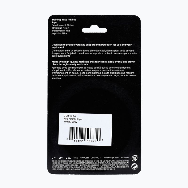 Kohäsiver elastischer Verband Nike Strenght Athletic Tape white/grey 10