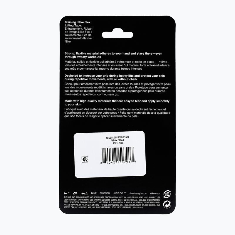 Kohäsiver elastischer Verband Nike Strenght Flex Lifting Tape white/black 8