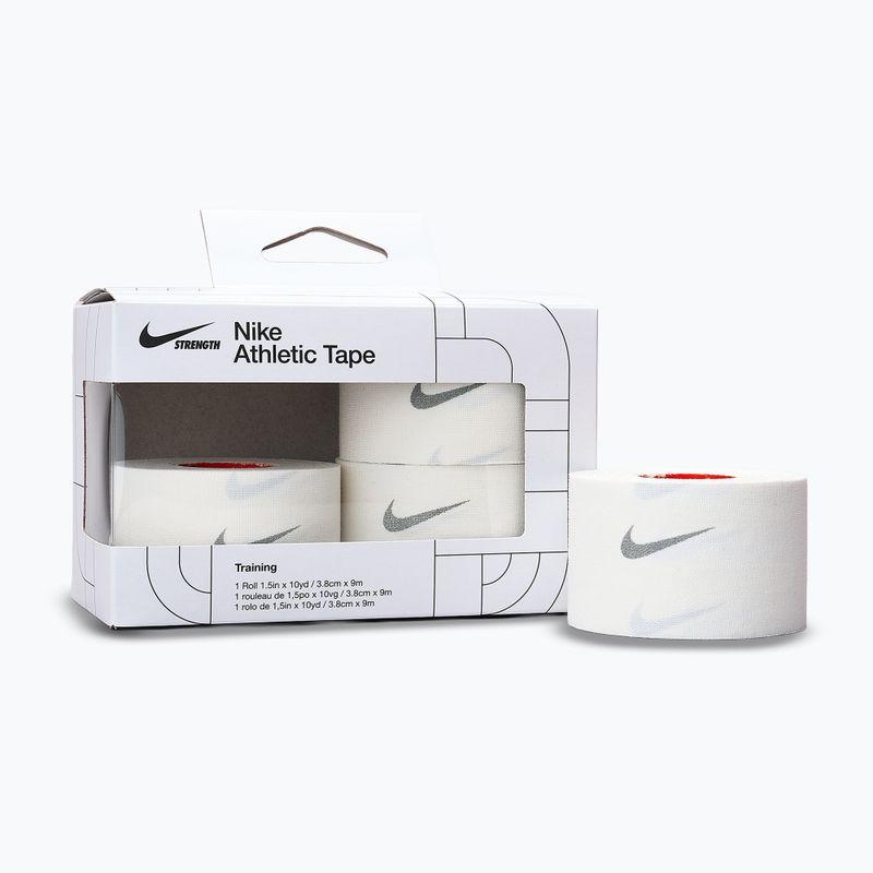 Kohäsiver elastischer Verband Nike Strenght Athletic Tape white/grey 2