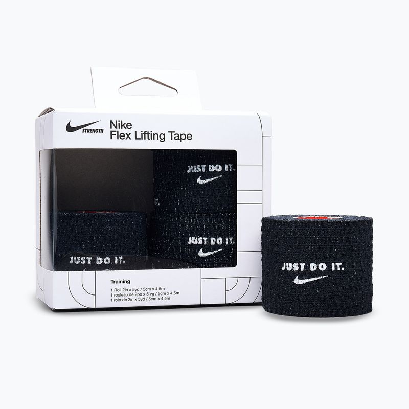 Elastischer Kohäsivverband Nike Strength Flex Lifting Tape 4 Stk. schwarz/weiß