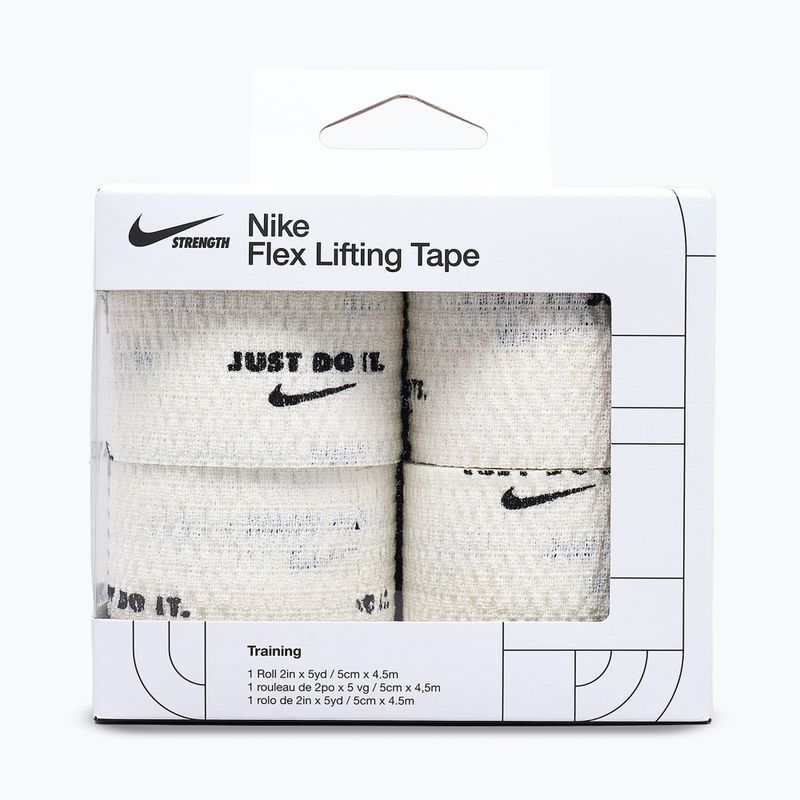 Elastischer Kohäsivverband Nike Strength Flex Lifting Tape 4 Stk. weiß/schwarz