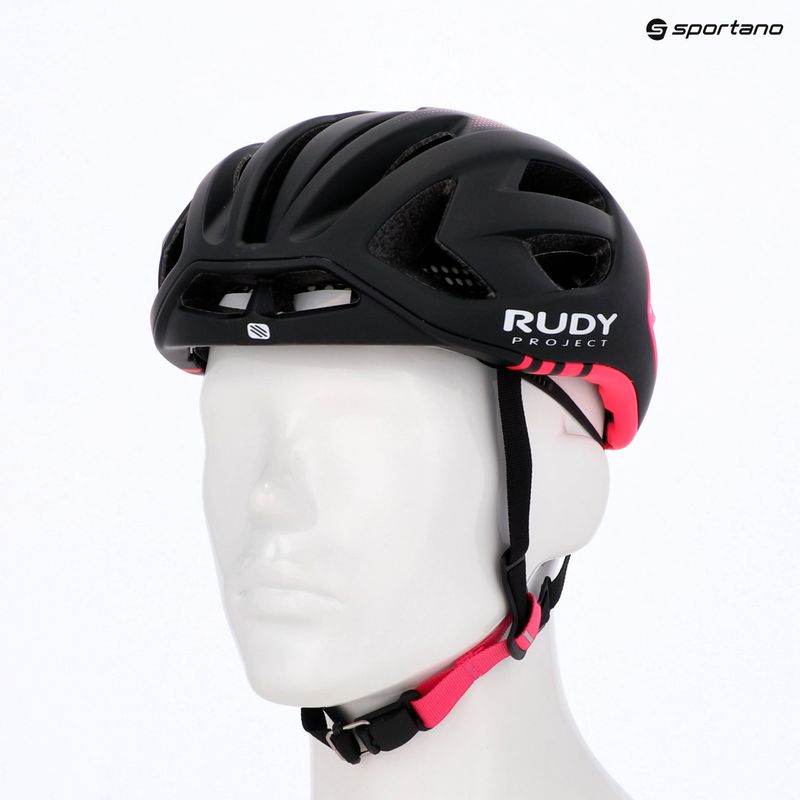 Rudy Project Egos schwarz/rosa fluo matte Fahrradhelm 7