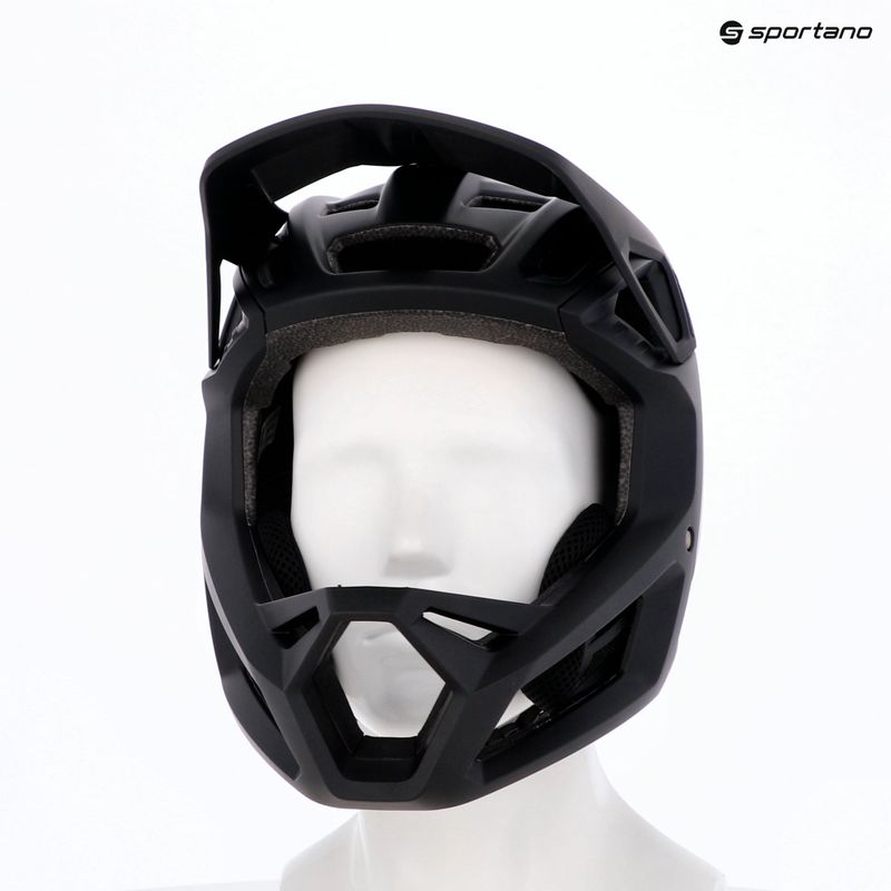 Fox Racing Proframe mattschwarzer Fahrradhelm 12