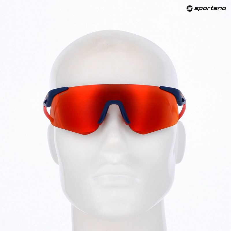 Red Bull SPECT Mark blau/braun mit rot-orangem Spiegel Sonnenbrille 7