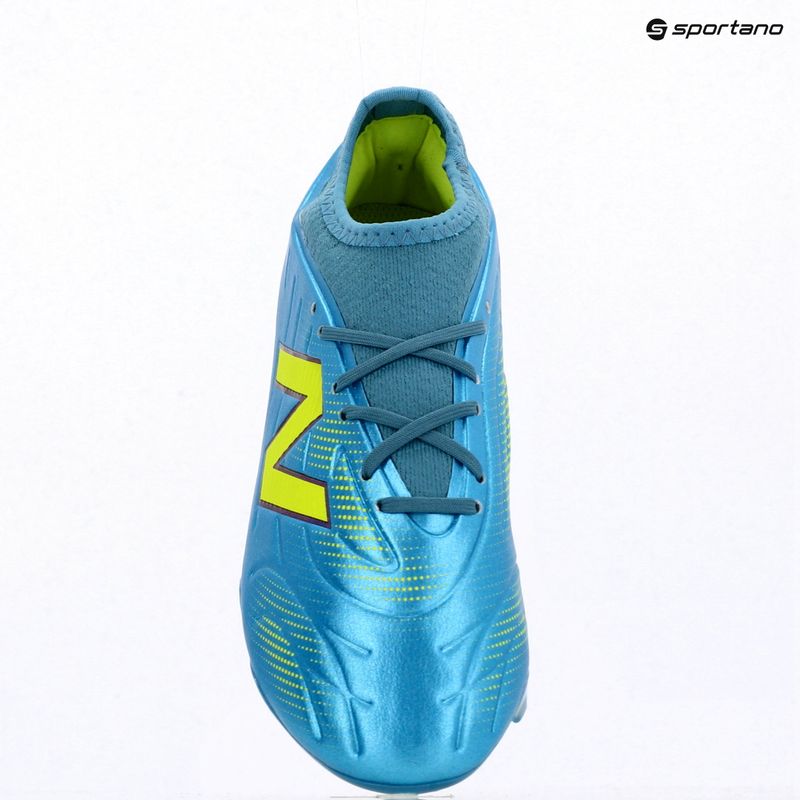 Kinder-Fußballschuhe New Balance Tekela Team V5 FG metallic blue/alkaline green 9