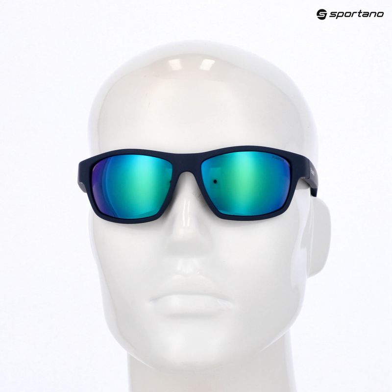Polaroid PLD 7037/S matt blau/grau-grün Spiegel polarisierte Sonnenbrille 8