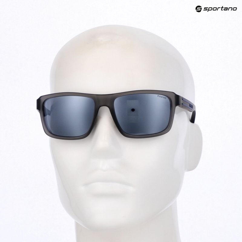 Polaroid PLD 2158/S matt grau/grau silber verspiegelte polarisierte Sonnenbrille für Herren 7