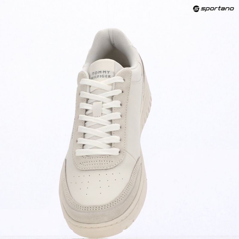 Herren Schuhe Tommy Hilfiger Basket Core Leather Suede Mix ecru/street green 9
