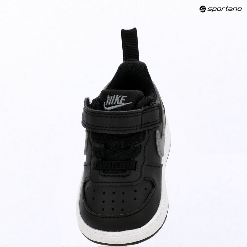 Kinderschuhe Nike Court Borough Low black/smoke grey/white/illusion green 7