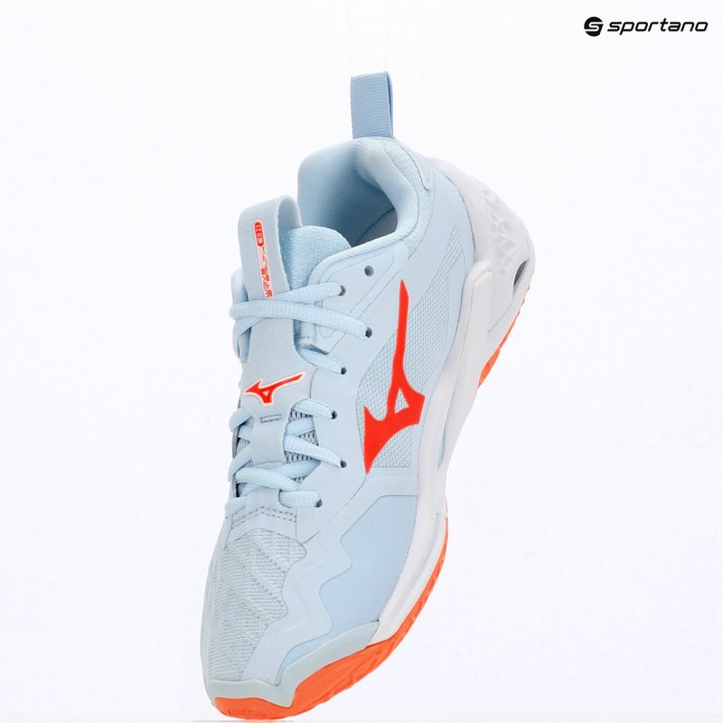 Handballschuhe Damen Mizuno Wave Stealth Neo 2.1 blue finch/lava orange/white 9