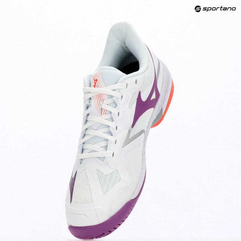 Damen Tennisschuhe Mizuno Wave Exceed Court AC white/dahlia/lava orange 9
