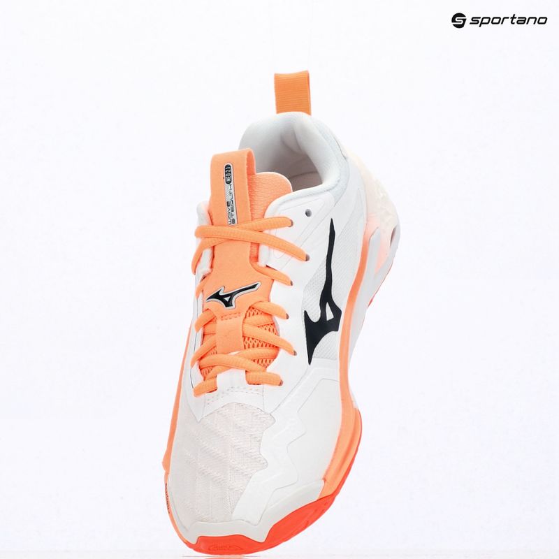Handballschuhe Mizuno Wave Stealth Neo 2.1 white/black/flamingo coral 14