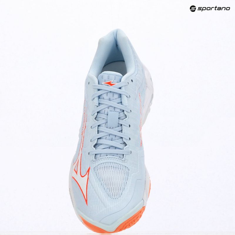 Damen-Volleyballschuhe Mizuno Wave Lightning Elite blue finch/white/lava orange 9