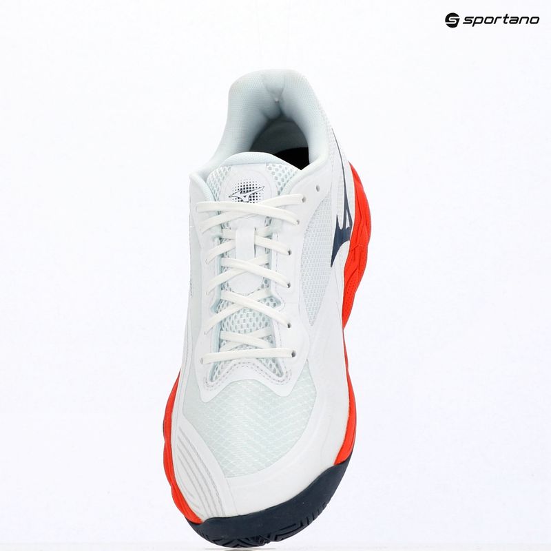 Herren-Tennisschuhe Mizuno Wave Enforce Court 2 AC white/insignia blue/orange 9