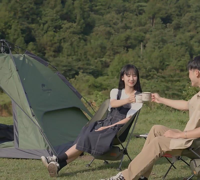 3‑Personen Campingzelt Naturehike Pop-Up 3 Automatic forest green 9