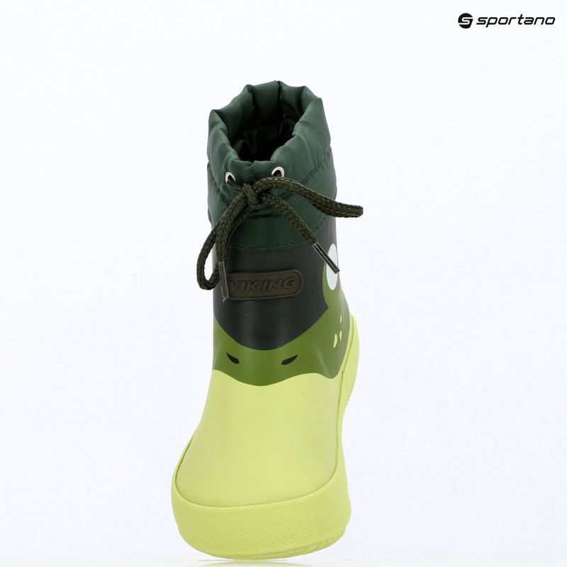 Kinder-Gummistiefel Viking Alv Barefoot Paw Print light green/green 16