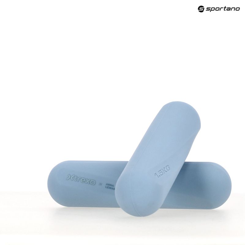 Kurzhantel-Set XTREXO x Anna Lewandowska Bars 215 Azul Bruma 11