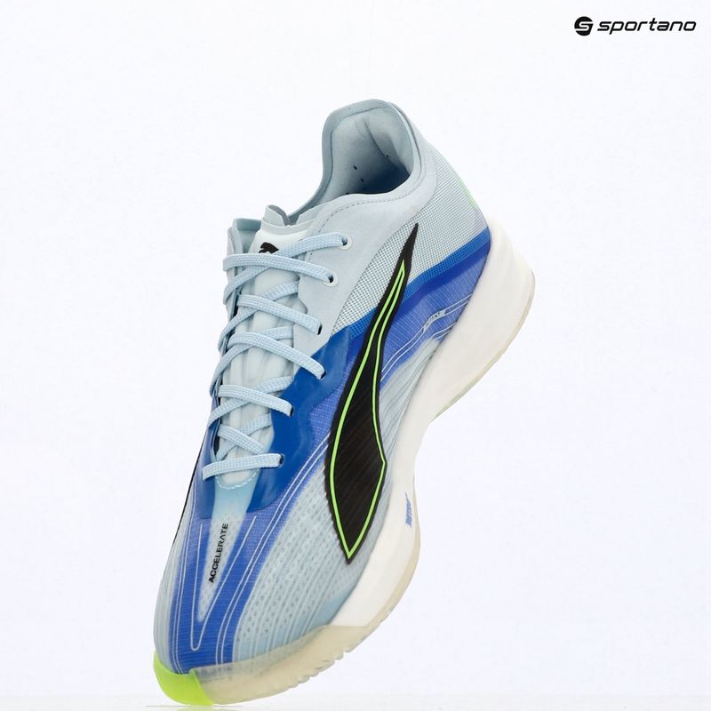 Handballschuhe PUMA Accelerate Nitro SQD 5 aqua glow/puma black/green glare/royal sapphire 9