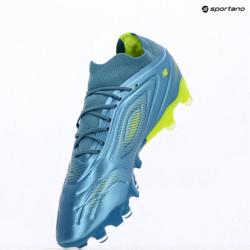 Fußballschuhe New Balance Tekela Team Low V5 FG metallic blue/alkaline green/team navy 7