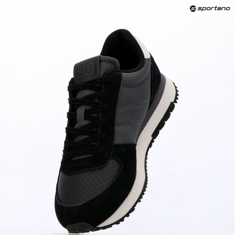 Herren Schuhe Tommy Jeans Runner Flag Mix washed black/stratus grey 9