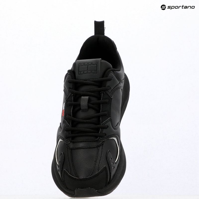 Herren Schuhe Tommy Jeans Runn Leather triple black 9