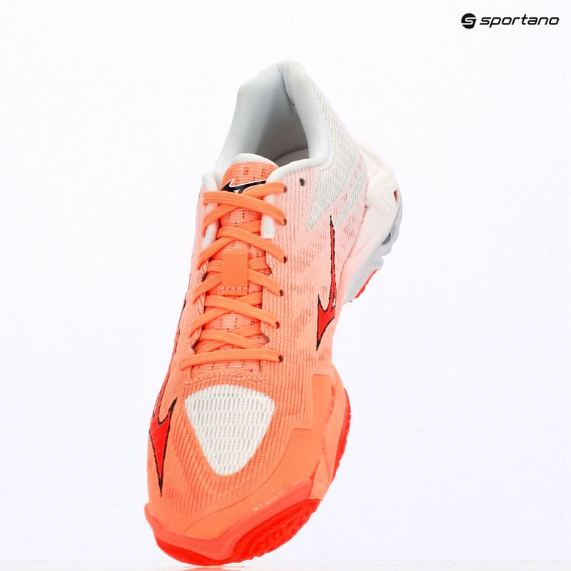Volleyballschuhe Mizuno Wave Lightning Elite flamingo coral/lava orange/white 7