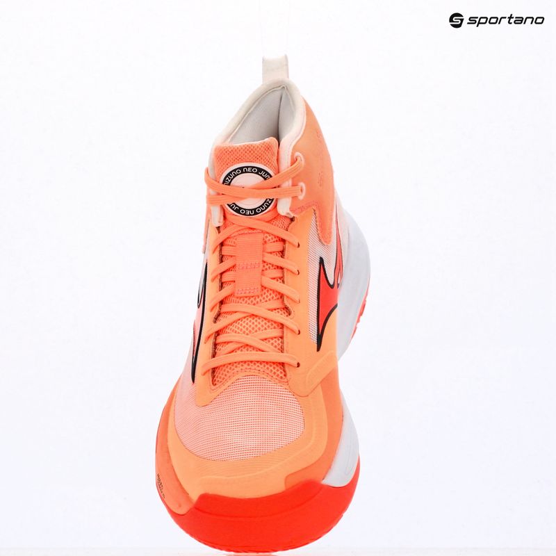 Volleyballschuhe Mizuno Neo Jump Mid flamingo coral/lava orange/white 7