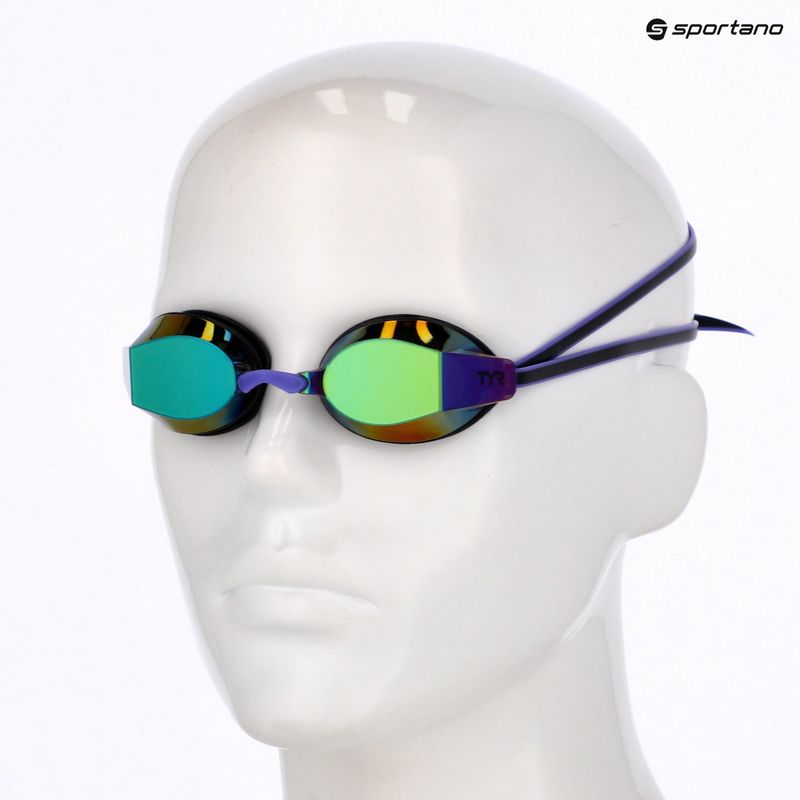 Schwimmbrille Damen TYR Blackops 140 Ev Racing Mirrored purple/green 6