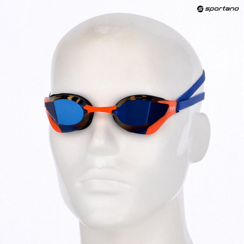 Schwimmbrille TYR Tracer-X RZR Mirrored blue/orange 6