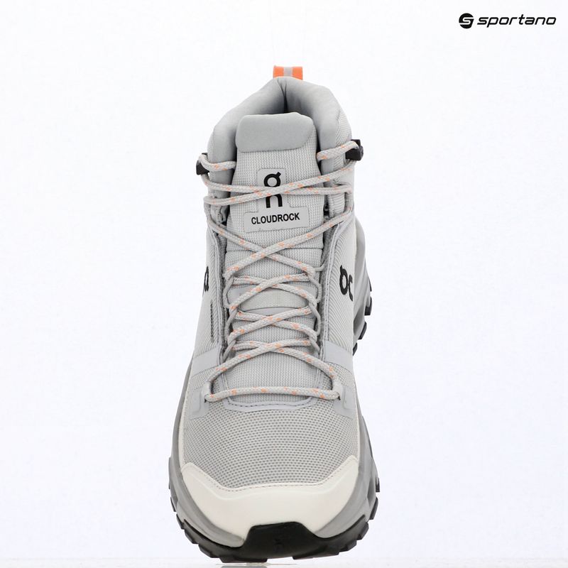 Damen-Wanderschuhe On Cloudrock Mid Waterproof glacier/alloy 15