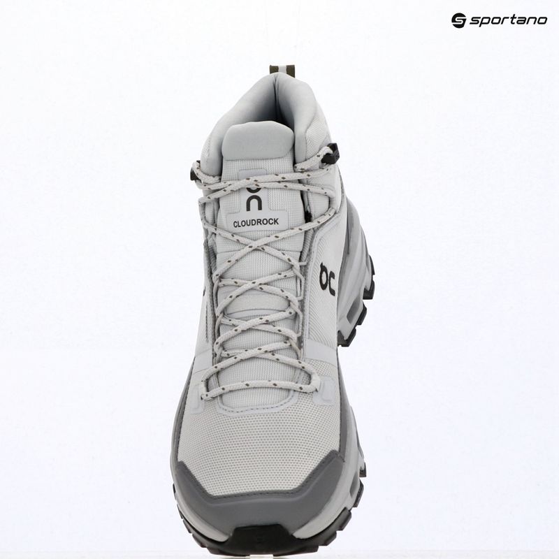 Herren-Wanderschuhe On Cloudrock Mid Waterproof glacier/alloy 7
