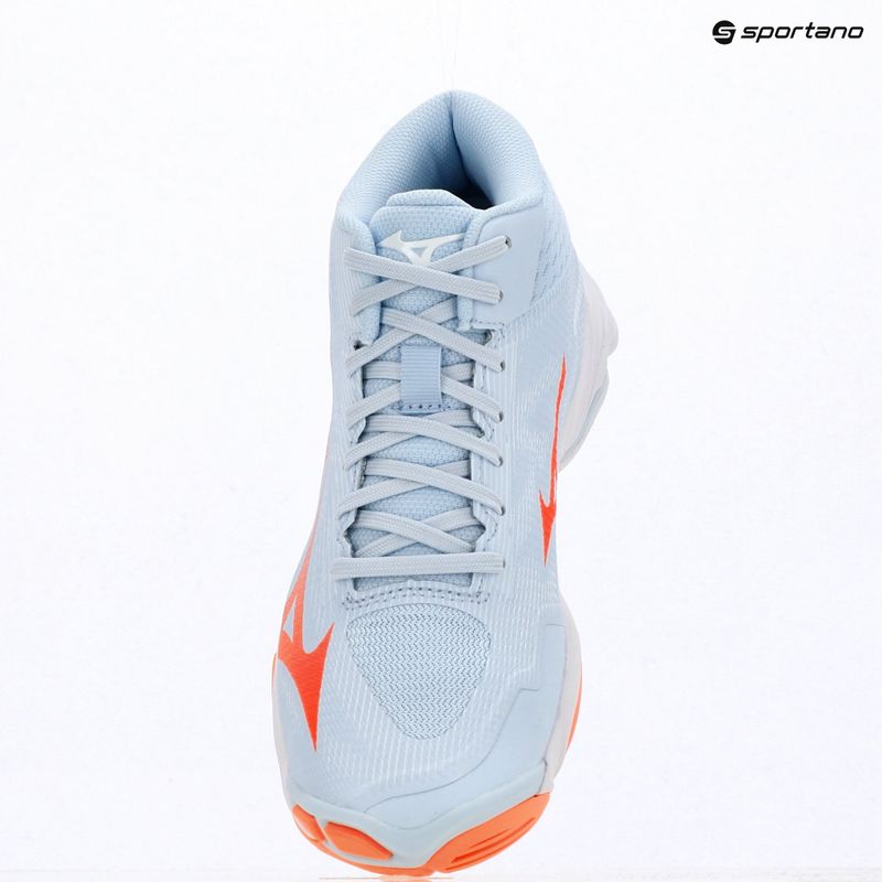 Damen-Volleyballschuhe Mizuno Wave Lightning Pro Mid blue finch/lava orange/flamingo coral 15