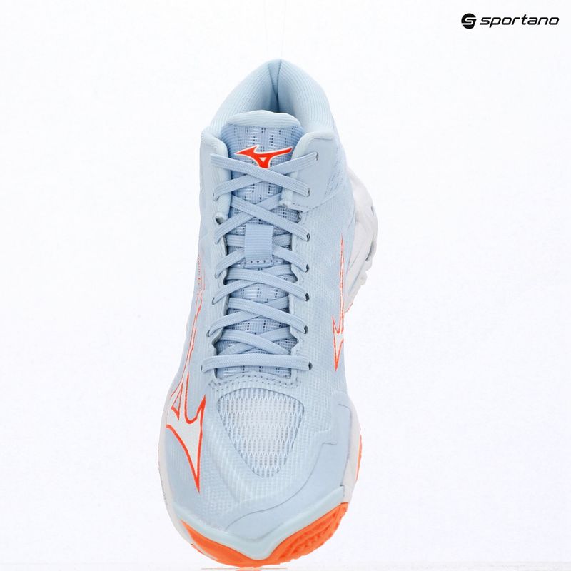 Damen-Volleyballschuhe Mizuno Wave Lightning Elite Mid blue finch/whitelava orange 15