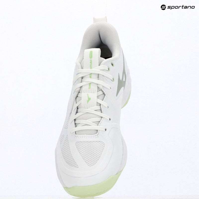 Damen-Volleyballschuhe Mizuno Wave Momentum Pro white/aqua gray/ambrosia 15