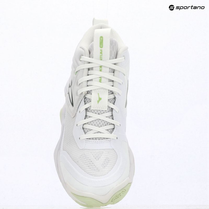 Damen-Volleyballschuhe Mizuno Wave Momentum Elite Mid white/balsam green/ambrosia 15