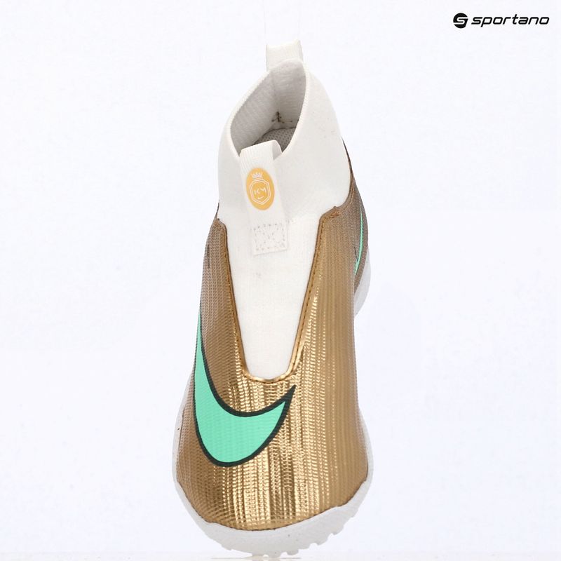 Kinder-Fußballschuhe Nike Jr. Mercurial Superfly 11 Academy "Kylian Mbappé" metallic gold/green glow 15